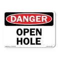 thumbnail image 1 of OSHA Danger Sign - Open Hole | Plastic Sign | Protect Your Business, Construction Site, Warehouse & Shop Area | Made in the USA, 1 of 5