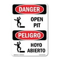 thumbnail image 1 of OSHA Danger Sign - Open Pit | Decal | Protect Your Business, Construction Site, Warehouse & Shop Area |  Made in The USA, 1 of 5