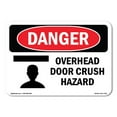 thumbnail image 1 of OSHA Danger Sign - Overhead Door Crush Hazard | Plastic Sign | Protect Your Business, Construction Site, Warehouse & Shop Area |  Made in The USA, 1 of 5