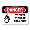 thumbnail image 1 of OSHA Danger Sign - Oxidizer Storage Area Only | Decal | Protect Your Business, Construction Site, Warehouse & Shop Area |  Made in The USA, 1 of 5