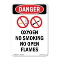 thumbnail image 1 of OSHA Danger Sign -  Oxygen No Smoking No | Plastic Sign | Protect Your Business, Construction Site, Warehouse & Shop Area |  Made in The USA, 1 of 5