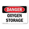 thumbnail image 1 of OSHA Danger Sign - Oxygen Storage | Decal | Protect Your Business, Construction Site, Warehouse & Shop Area |  Made in The USA, 1 of 5