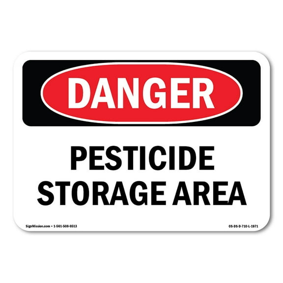OSHA Danger Sign - Pesticide Storage Area | Decal | Protect Your Business, Construction Site, Warehouse & Shop Area |  Made in The USA