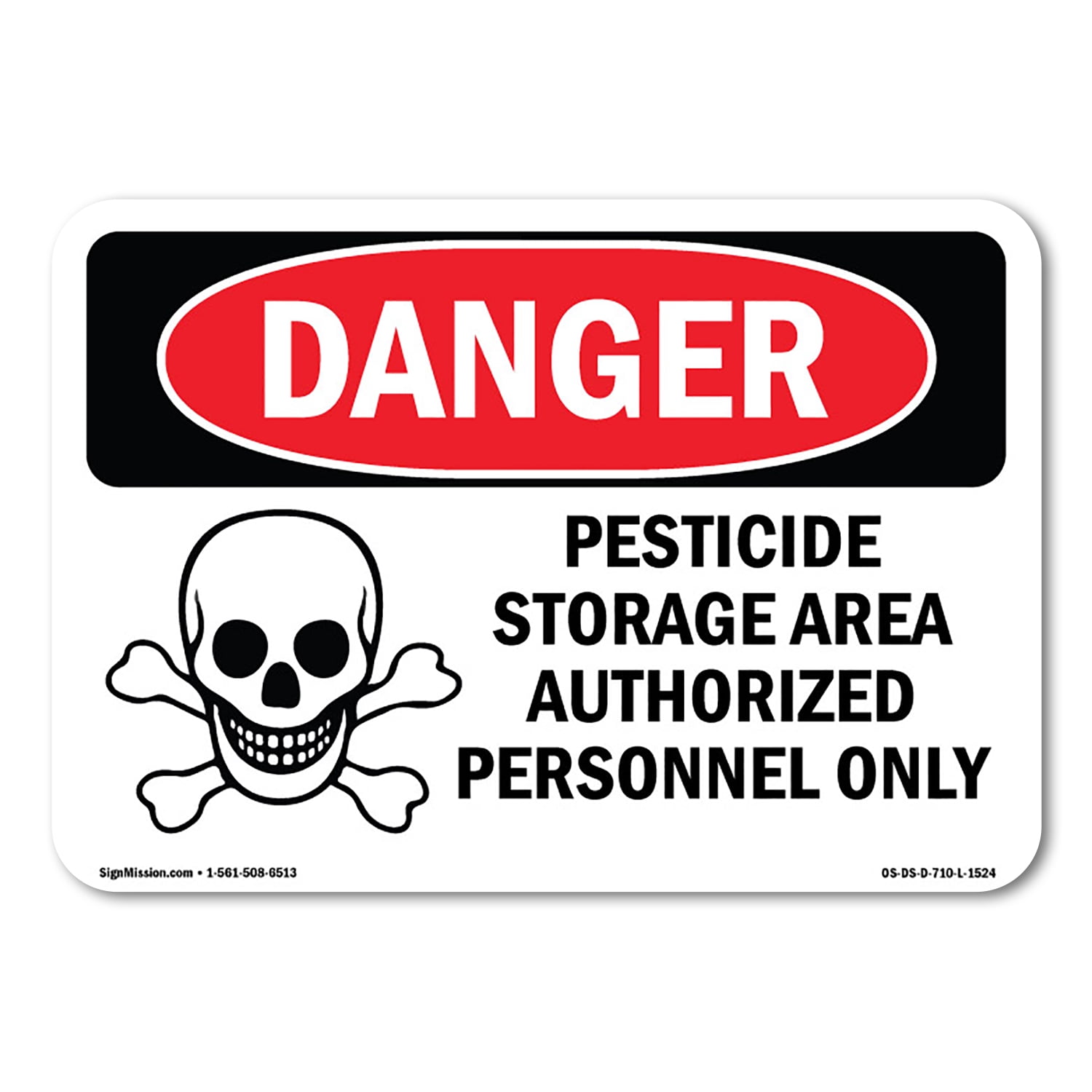 Decon Storage Sign OSHA Danger Sign - Pesticide Storage Area | Decal | Protect Your ...