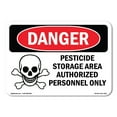 thumbnail image 1 of OSHA Danger Sign - Pesticide Storage Area | Plastic Sign | Protect Your Business, Construction Site, Warehouse & Shop Area |  Made in The USA, 1 of 5