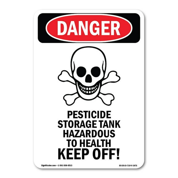 OSHA Danger Sign -  Pesticide Storage | Decal | Protect Your Business, Construction Site, Warehouse & Shop Area |  Made in The USA