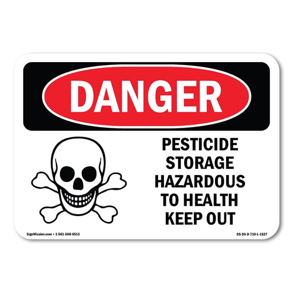 OSHA Danger Sign - Pesticide Storage Hazardous | Decal | Protect Your Business, Construction Site, Warehouse & Shop Area |  Made in The USA