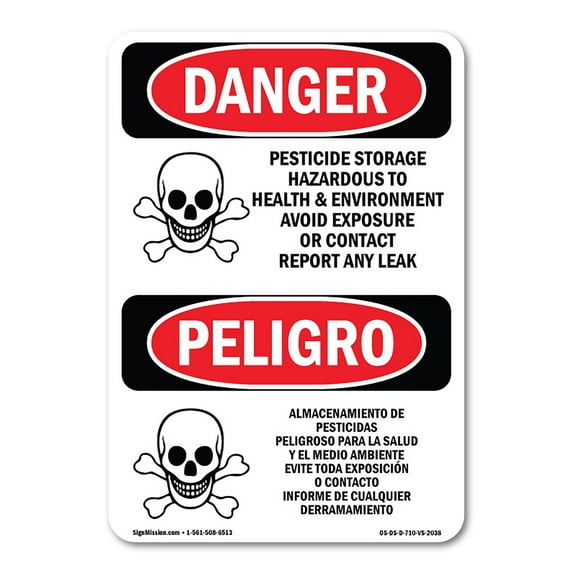 OSHA Danger Sign - Pesticide Storage Hazardous To HealthSign | Decal | Protect Your Business, Construction Site, Shop Area | Made in The USA