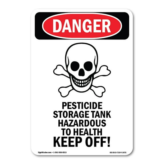 OSHA Danger Sign - Pesticide Storage | Plastic Sign | Protect Your Business, Construction Site, Warehouse & Shop Area | Made in The USA