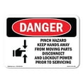 thumbnail image 1 of OSHA Danger Sign - Pinch Hazard Keep Hands Away | Plastic Sign | Protect Your Business, Construction Site, Warehouse & Shop Area |  Made in The USA, 1 of 5