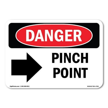 OSHA Danger Sign - Pinch Point | Decal | Protect Your Business, Construction Site, Warehouse & Shop Area |  Made in The USA