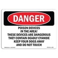 thumbnail image 1 of OSHA Danger Sign - Poison Devices in the Area, 1 of 1