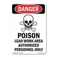 thumbnail image 1 of OSHA Danger Sign -  Poison Lead Work Area | Decal | Protect Your Business, Construction Site, Warehouse & Shop Area |  Made in The USA, 1 of 5