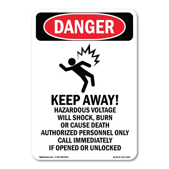 OSHA Danger Sign - Portrait Keep Away! | Plastic Sign | Protect Your Business, Construction Site, Warehouse & Shop Area | Made in The USA
