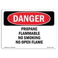 thumbnail image 1 of OSHA Danger Sign - Propane Flammable No Smoking No Open Flame, 1 of 1