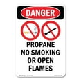 thumbnail image 1 of OSHA Danger Sign -  Propane No Smoking | Decal | Protect Your Business, Construction Site, Warehouse & Shop Area |  Made in The USA, 1 of 5