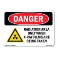 thumbnail image 1 of OSHA Danger Sign - Radiation Area Only When X-Ray | Plastic Sign | Protect Your Business, Construction Site, Warehouse & Shop Area |  Made in The USA, 1 of 5