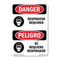 thumbnail image 1 of OSHA Danger Sign - Respirator Required With Symbol |  Peel And Stick Wall Graphic | Protect your Business, Class Room, Office & Interior Surroundings |  Made in The USA, 1 of 4