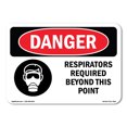 thumbnail image 1 of OSHA Danger Sign - Respirators Required Beyond This Point | Plastic Sign | Protect Your Business, Construction Site, Shop Area |  Made in The USA, 1 of 5