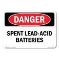 thumbnail image 1 of OSHA Danger Sign - Spent Lead-Acid Batteries | Decal | Protect Your Business, Construction Site, Warehouse & Shop Area |  Made in The USA, 1 of 5