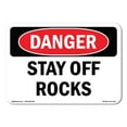 thumbnail image 1 of OSHA Danger Sign - Stay Off Rocks | Plastic Sign | Protect Your Business, Construction Site, Warehouse & Shop Area |  Made in The USA, 1 of 5
