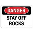 thumbnail image 1 of OSHA Danger Sign - Stay Off Rocks, 1 of 1