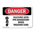 thumbnail image 1 of OSHA Danger Sign - Sulfuric Acid PPE Mandatory | Decal | Protect Your Business, Construction Site, Warehouse & Shop Area |  Made in The USA, 1 of 5