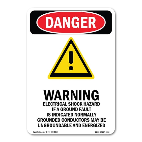 OSHA Danger Sign - Warning Electrical | Plastic Sign | Protect Your Business, Construction Site, Warehouse & Shop Area | Made in The USA