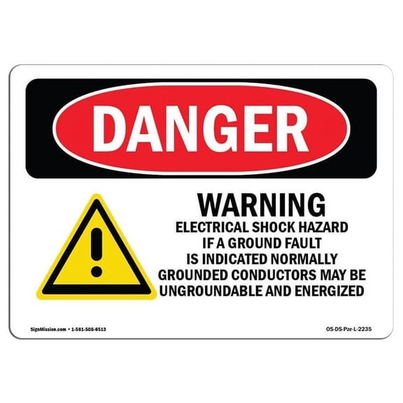 OSHA Danger Sign - Warning Electrical Shock Hazard