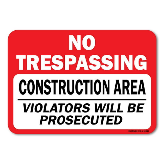 OSHA Decal - Construction Area Decal - No Trespassing Construction Area | Decal | Protect Your Business, Work Site, Warehouse | Made in the USA
