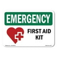 thumbnail image 1 of OSHA EMERGENCY Sign - First Aid Kit With Symbol | Decal | Protect Your Business, Construction Site, Warehouse & Shop Area | Made in the USA, 1 of 5