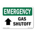 thumbnail image 1 of OSHA EMERGENCY Sign - Gas Shutoff [Up Arrow] With Symbol | Plastic Sign | Protect Your Business, Construction Site, Warehouse & Shop Area | Made in the USA, 1 of 5
