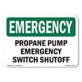 thumbnail image 1 of OSHA EMERGENCY Sign - Propane Pump Switch Shutoff | Plastic Sign | Protect Your Business, Construction Site, Warehouse & Shop Area | Made in the USA, 1 of 5
