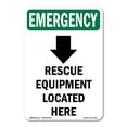thumbnail image 1 of OSHA EMERGENCY Sign - Rescue Equipment Located Here With Symbol | Decal | Protect Your Business, Work Site, Warehouse & Shop Area | Made in the USA, 1 of 5