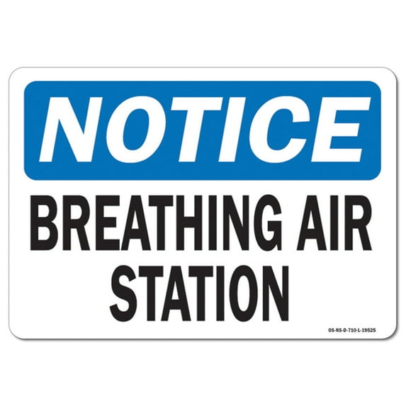 OSHA Notice Decal - Breathing Air Station | Decal | Protect Your Business, Work Site, Warehouse & Shop Area | Made in the USA