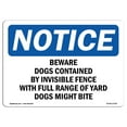 thumbnail image 1 of OSHA Notice Sign - Beware of Dog | Decal | Protect Your Business, Construction Site, Warehouse & Shop Area |  Made in the USA, 1 of 4