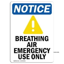 OSHA Notice Sign - Breathing Air Emergency | Plastic Sign | Protect Your Business, Construction Site, Warehouse & Shop Area |  Made in the USA
