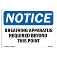 thumbnail image 1 of OSHA Notice Sign - Breathing Apparatus Required Beyond This Point | Decal | Protect Your Business, Construction Site |  Made in the USA, 1 of 4