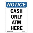 thumbnail image 1 of OSHA Notice Sign - Cash Only ATM Here, 1 of 1