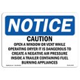 thumbnail image 1 of OSHA Notice Sign - Caution Open A Window Or Vent While Operating | Plastic Sign | Protect Your Business, Work Site, Warehouse & Shop Area | Made in the USA, 1 of 5