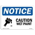 thumbnail image 1 of OSHA Notice Sign - Caution Wet Paint | Plastic Sign | Protect Your Business, Construction Site, Warehouse & Shop Area |  Made in the USA, 1 of 5