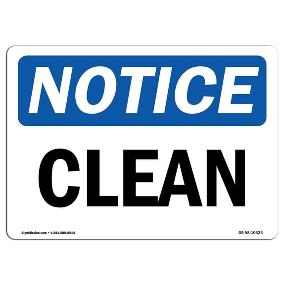 OSHA Notice Sign - Clean | Decal | Protect Your Business, Construction Site, Warehouse & Shop Area |  Made in the USA