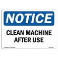 thumbnail image 1 of OSHA Notice Sign - Clean Machine After Use Sign, 1 of 1
