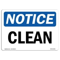 OSHA Notice Sign - Clean | Plastic Sign | Protect Your Business, Construction Site, Warehouse & Shop Area | Made in the USA