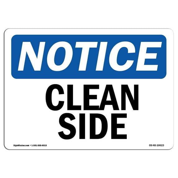 OSHA Notice Sign - Clean Side | Decal | Protect Your Business, Construction Site, Warehouse & Shop Area | Made in the USA