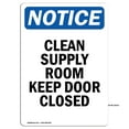thumbnail image 1 of OSHA Notice Sign - Clean Supply Room Keep Door Closed | Plastic Sign | Protect Your Business, Construction Site, Warehouse & Shop Area | Made in the USA, 1 of 5