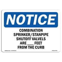 OSHA Notice Sign - Combination Sprinkler Standpipe Shutoff | Decal | Protect Your Business, Construction Site |  Made in the USA