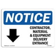 thumbnail image 1 of OSHA Notice Sign - Contractor Material And Equipment Sign With Symbol | Decal | Protect Your Business Work Site |  Made in the USA, 1 of 4