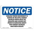thumbnail image 1 of OSHA Notice Sign - Cooling Tower Disconnect Is Served By Multiple | Plastic Sign | Protect Your Business, Work Site, Warehouse |  Made in the USA, 1 of 5