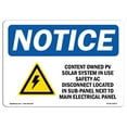 thumbnail image 1 of OSHA Notice Sign - Customer Owned PV Solar System | Plastic Sign | Protect Your Business, Construction Site, Warehouse & Shop Area |  Made in the USA, 1 of 5